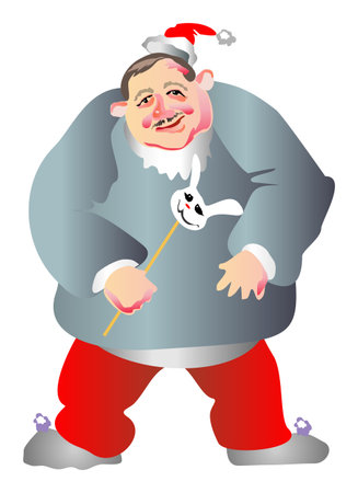  color illustration of santa clausのイラスト素材