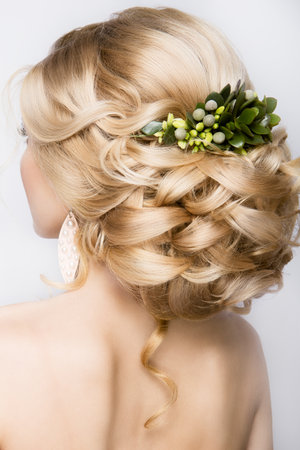 Fashion Blondie Model Portrait Hairstyleの写真素材