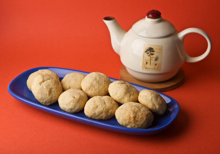 Homemade traditional Jordanian biscuitsの写真素材