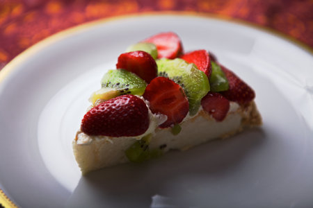 Traditional Australian "Pavlova" dessertの写真素材