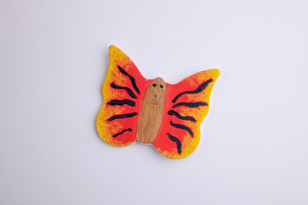 Handmade decoration for NY tree in the shape of butterflyの写真素材