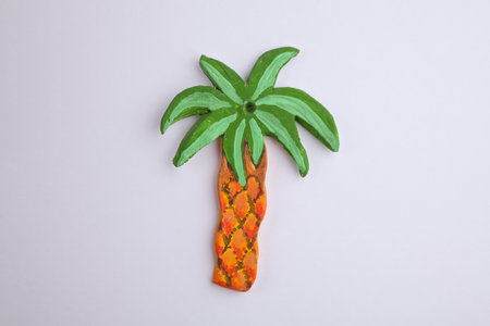 Handmade decoration for NY tree in the shape of palm treeの写真素材