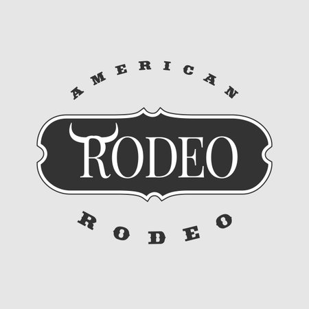 American rodeo vector template logo. Perfect for your company, service, productのイラスト素材