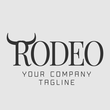 American rodeo vector logo, Wild West concept sign. Cowboy image company, product iconのイラスト素材