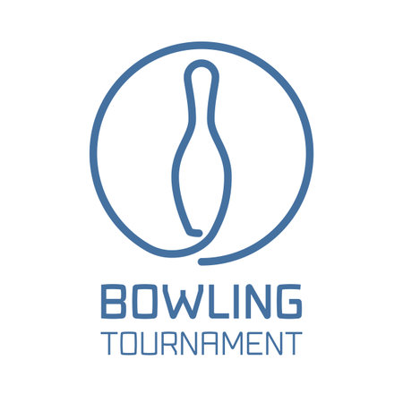 Bowling logo vector. Bowling sport concept sign, design elementのイラスト素材