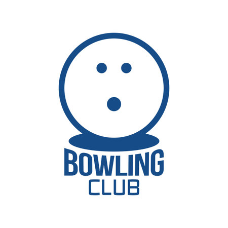Vector bowling logotype. Template for bowling club, tournament, championのイラスト素材