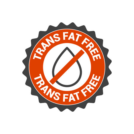 No transfat, trans fat vector seal, labelのイラスト素材