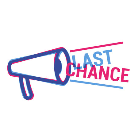 Vector Last Chance eye catching label. Shoppingのイラスト素材