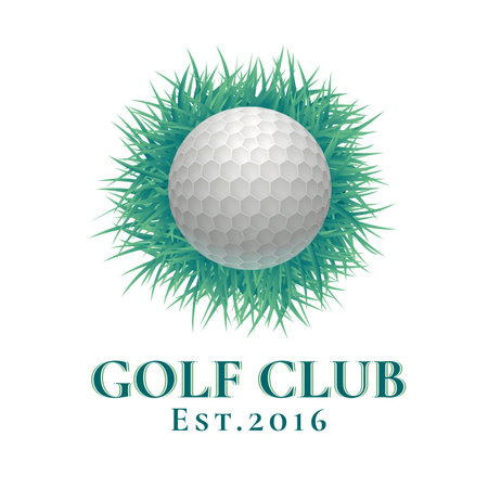 Golf club, golf course vector logo templateのイラスト素材