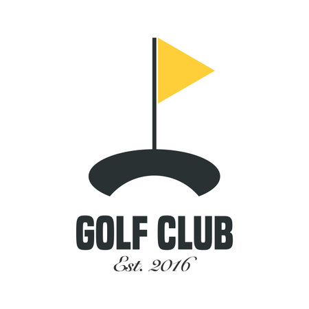 Golf club, golf course vector logo templateのイラスト素材