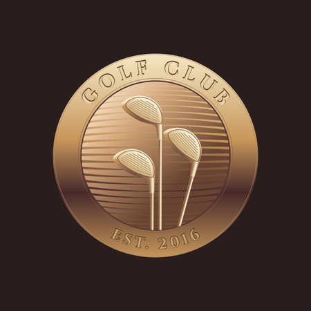 Golf course logo vector template. Sport concept emblemのイラスト素材
