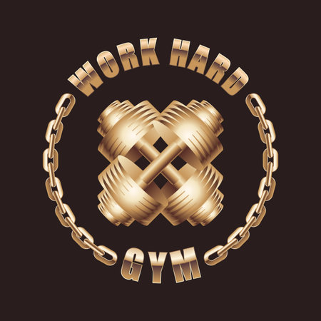 Gym vector logo. Sport concept illustration, design elementのイラスト素材