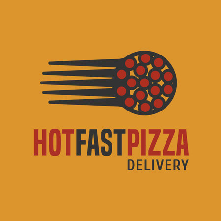 Pizza delivery vector. Design element, illustrationのイラスト素材