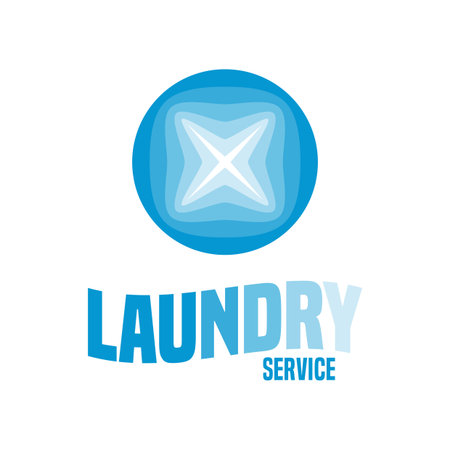 Laundry vector emblem, label, design elementのイラスト素材
