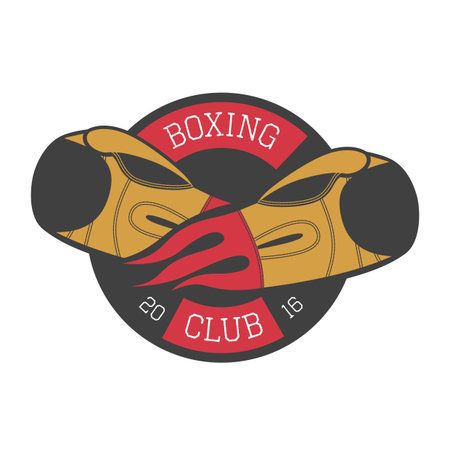 Boxing icon, design element. Boxing conceptのイラスト素材