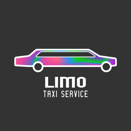 Taxi, cab vector logo, icon, design. Limo, limousine hire black and yellow background badge app emblemのイラスト素材