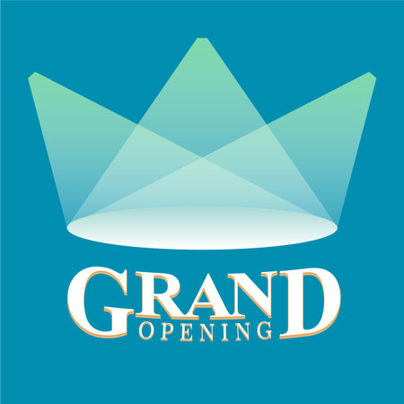 Grand opening illustration bannerのイラスト素材