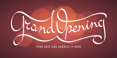 Grand opening vector banner, illustration with Middle East style letteringのイラスト素材