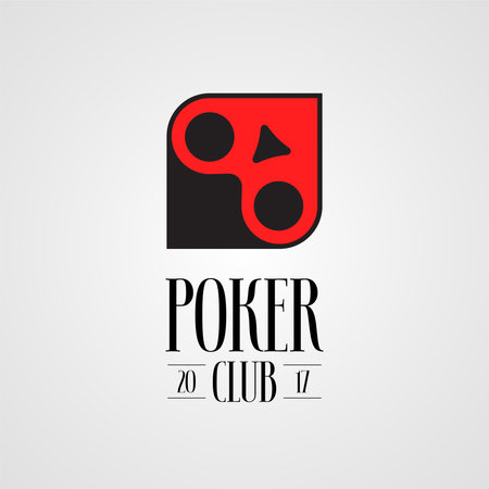 Poker, casino vector logo, sign. Nonstandard design element with cards suits for poker clubのイラスト素材