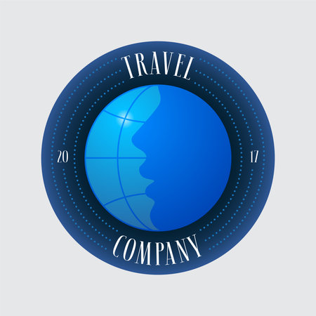 Travel agency vector logo, emblem.のイラスト素材