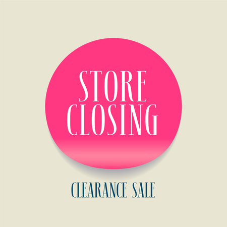 Vector illustration for store closing event. Clearance sale advertising element, banner, clipart.のイラスト素材