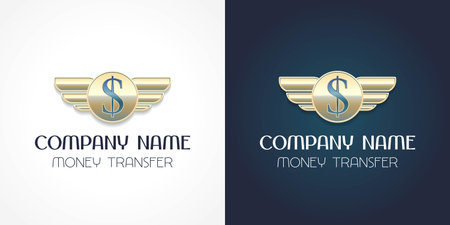 Fast money transfer vector , icon. Template design element with dollar sign for global cash money transferのイラスト素材