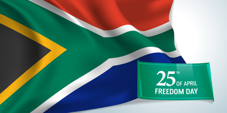 South Africa freedom day greeting card, banner vector illustrationのイラスト素材