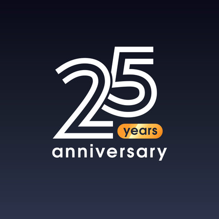25 years anniversary icon. Design element with graphic signのイラスト素材