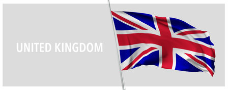 United Kingdom happy day greeting card, banner with template text vector illustrationのイラスト素材
