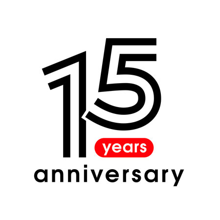15 years anniversary vector icon, logo. Graphic design element for 15th anniversaryのイラスト素材