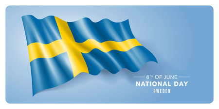 Sweden national day vector banner, greeting cardのイラスト素材
