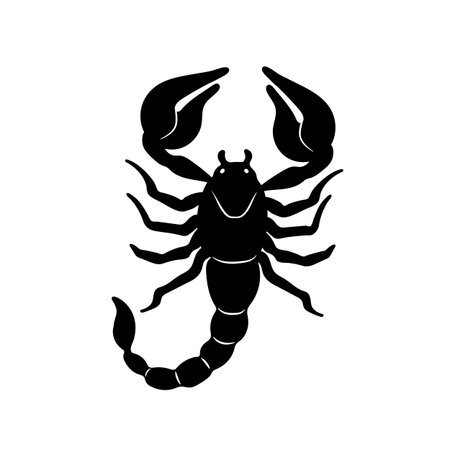 Scorpion zodiac sign Vector. Logo or image for the tattoo. Black and white Illustrationのイラスト素材