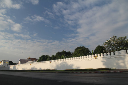 The wall of Wat Pra Kaewの写真素材