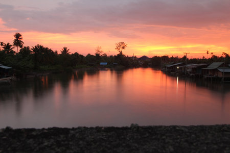 Sunset in Thailandの写真素材