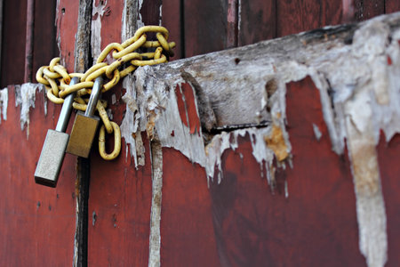 locked doorの写真素材