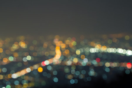 defocused bokeh lightsの写真素材