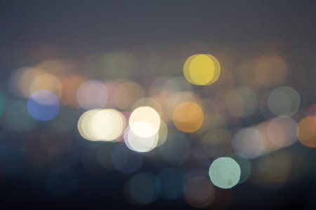 blurred lightsの写真素材