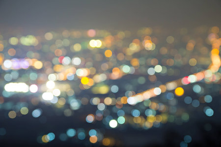 blurred lightsの写真素材