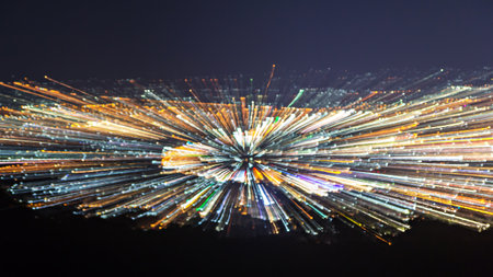 Abstract defocused light for background