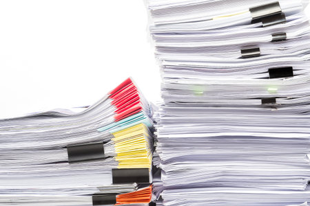 Stack of Documents isolated on white background