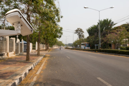CCTV cameras, security cameras or surveillance on the road