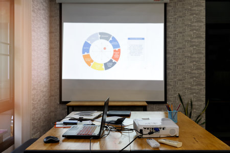 Empty urban meeting room. Interior of meeting room in modern office