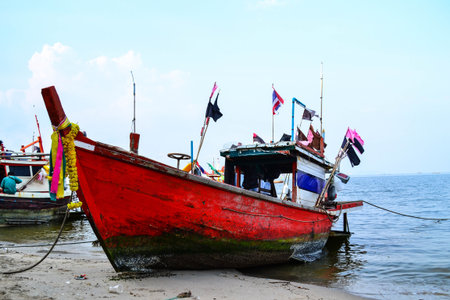 Fishing boat in thailandの写真素材