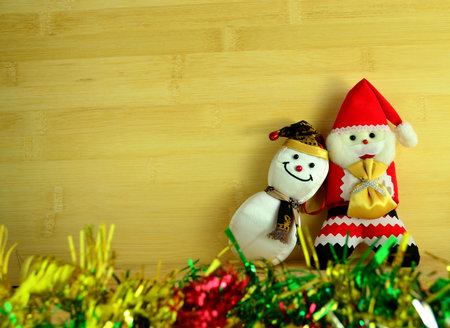 Santa say "Merry Christmas"の写真素材