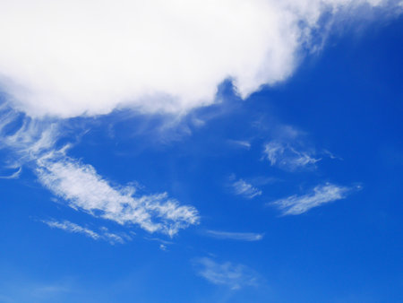 Beautiful blue sky and cloud backgroundの写真素材