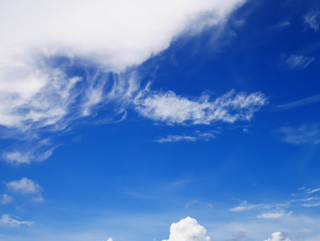 Beautiful blue sky and cloud backgroundの写真素材
