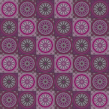 Vector clipart seamless pattern with round elementsのイラスト素材