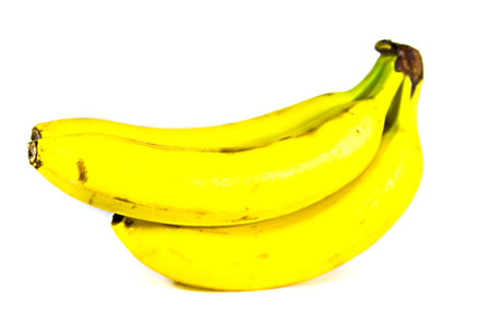 Banana fruits isolated on white backgroundの写真素材