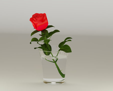 3D rosesの写真素材