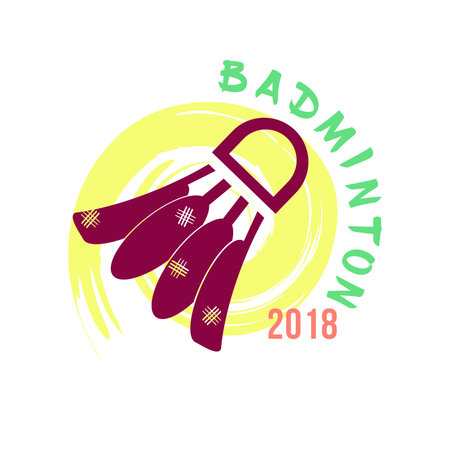 Creative shuttlecock, badminton, logo. The design of a sporting event.のイラスト素材